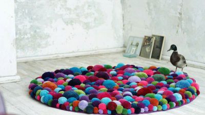 Dekoratif Ponpon Halı Modelleri